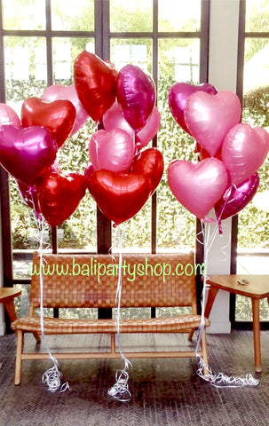 Helium Love & Star Foil Balloon